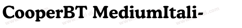 CooperBT MediumItali字体转换